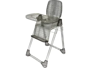 Baby High Chair 3D Model