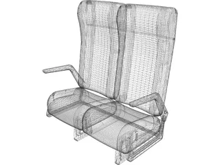 Luxury Bus Seats 3D Model