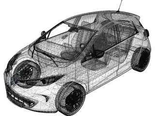 Renault Zoe (2012) 3D Model