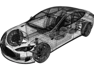 Tesla Model S (2016) 3D Model