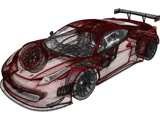 Ferrari 458 GT3 (2014) 3D Model