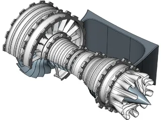 Jet Engine 3D Model