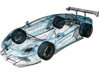 Lamborghini Aventador LB-Works 3D Model