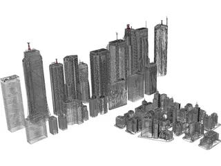 Tokyo Skyscraper Collection 3D Model