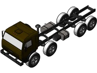 Kamaz 63501 8x8 Military Truck 3D Model