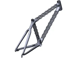 IsoTruss Road Bike Frame 3D Model