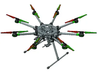 DJI S1000 Spreading Wings 3D Model