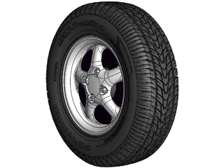 Wheel with Tire 3D Model