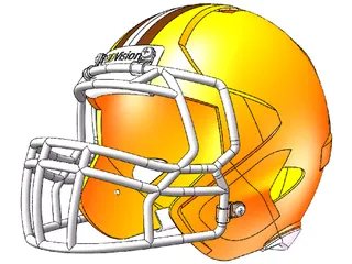 Football Helmet 3D Model