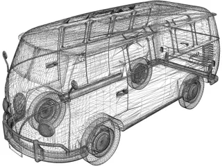 Volkswagen T1 Type 2 3D Model