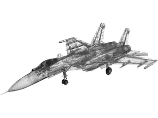 Sukhoi SU-33 Flanker-D 3D Model