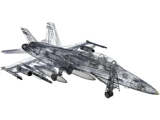 F-18D 3D Model