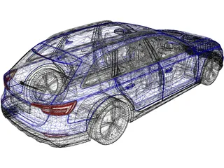 Audi A4 Avant (2018) 3D Model