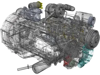 Perkins 1104D-44t Engine 3D Model