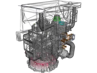 Perkins 403D-15 Engine 3D Model