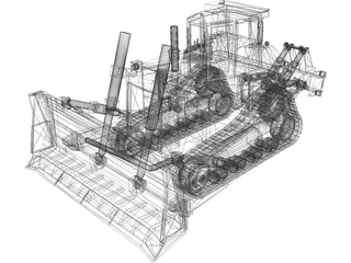 Caterpillar D8 Bulldozer 3D Model