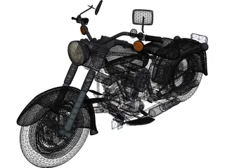 Harley-Davidson Fatboy 3D Model