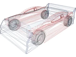 Race Car Bed 3D Model