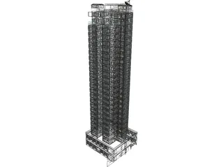 HK Residential Tower 3D Model