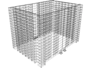 Apartment Tower Warsaw 3D Model