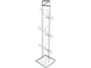 Broschure Stand 3D Model