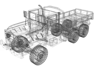 Military Transport Truck 3D Model