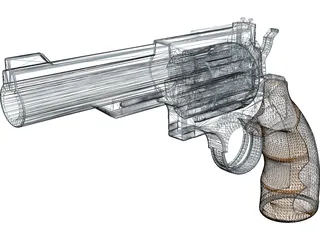 Smith and Wesson Revolver 3D Model