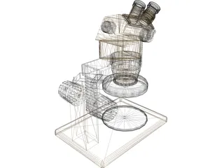 Single Dioptor Stereo Mcroscope 3D Model