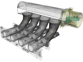 Honda CRX-Civic 84-87 Performance Intake Manifold 3D Model