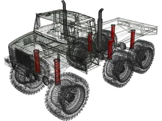 Military Truck 6x6 3D Model