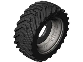 400/60-22.5 Tyre 3D Model