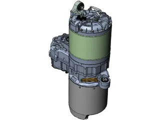 Tesla Large Drive Motor 3D Model