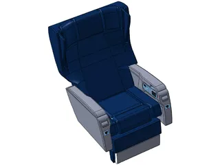 Business Jet Seat 3D Model