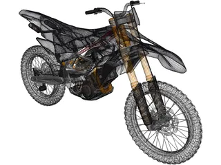 Motocross Bike 3D Model