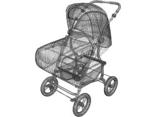 Baby Stroller 3D Model