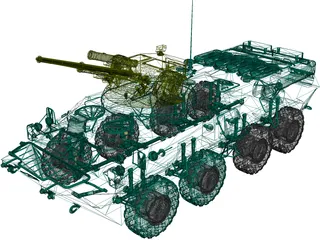 BTR-3E1 3D Model