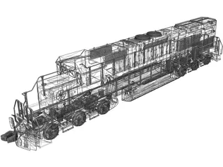 EMD SD40T 3D Model