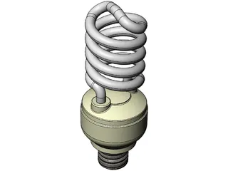 E27 Fluorescent Lamp 3D Model