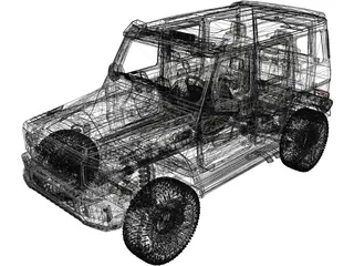 Mercedes-Benz G63 AMG 4x4 Squared 3D Model