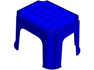 Plastic Stool 3D Model