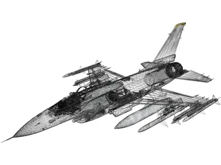 F-16C USAF 3D Model