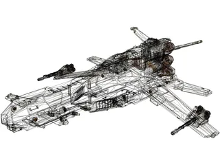 Star Conflict Spaceship Dverg 3D Model