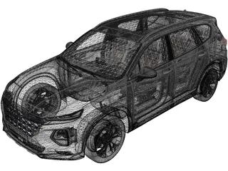 Hyundai Santa Fe (2019) 3D Model