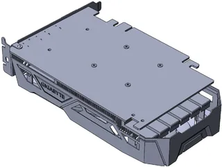 Gigabyte Nvidia GTX1050 Graphics Card 3D Model