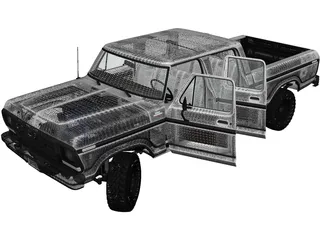 Ford F-Series Crewcab (1978) 3D Model