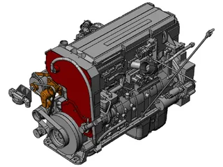 Cummins QSX15 Engine 3D Model