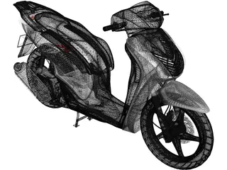 Honda SH 150i Sporty 3D Model