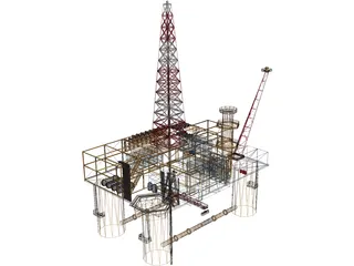 Oil Platform 3D Model