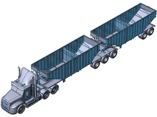 Mack Grain Truck 3D Model