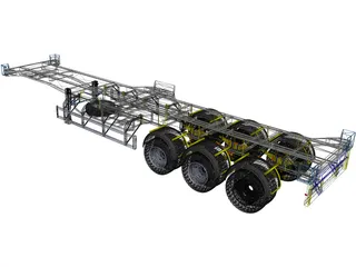 Semitrailer 40 feet 3D Model